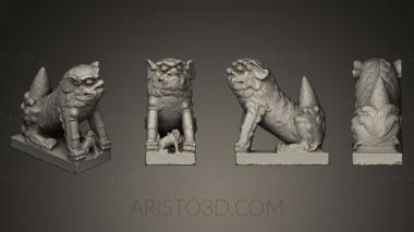 Figurines lions tigers sphinxes (STKL_0149) 3D model for CNC machine